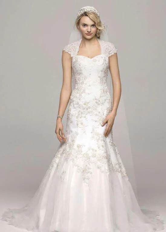 Bargain Bin David's Bridal Tulle Over Satin