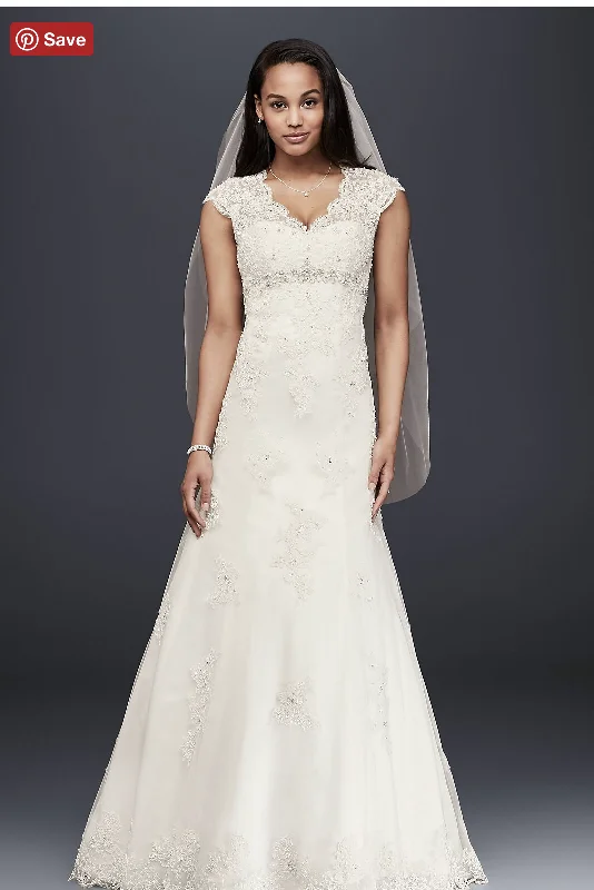 TIME-Limited Offer David's Bridal Lace Over Satin