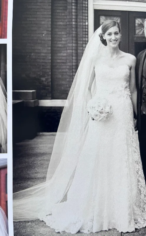 Limited Stock Augusta Jones Strapless Classic Lace Wedding Dress