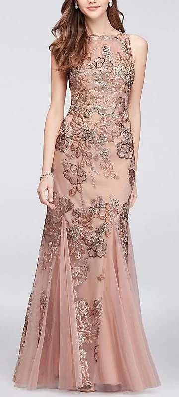 Fantastic Offers David's Bridal Embroidered Floral Sequin
