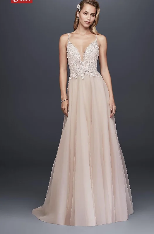 Hot Deal David's Bridal Ivory Rose Beaded