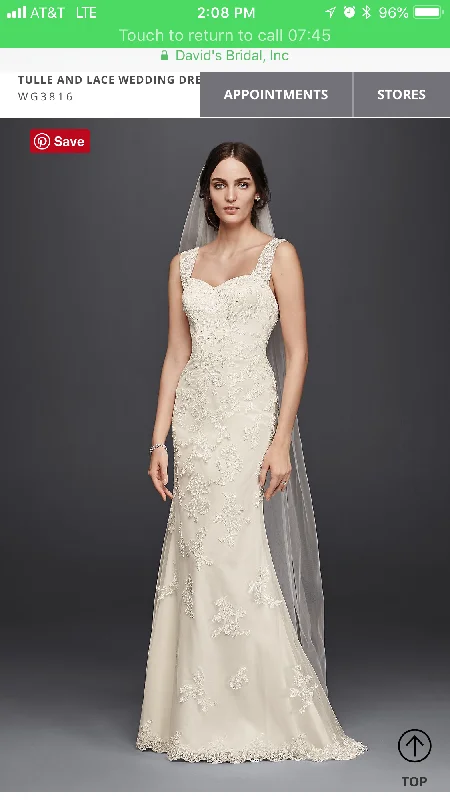 Price Buster David's Bridal Tulle and Lace