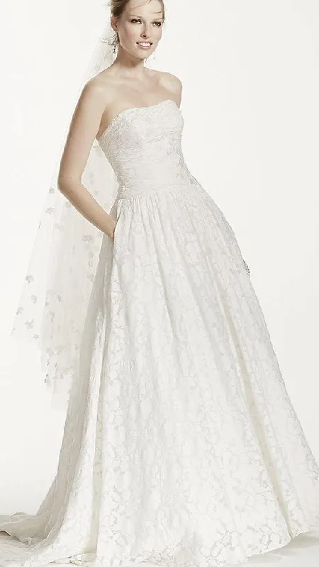 Early Access David's Bridal Strapless Lace