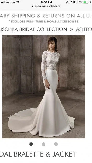Deal Frenzy Badgley Mischka ASHTON BRIDAL BRALETTE