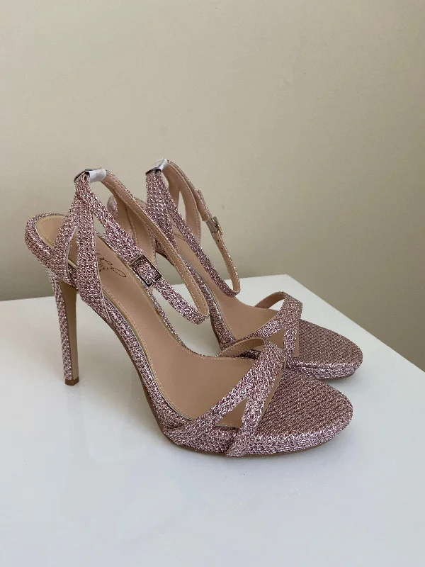 Seasonal Clearance Badgley Mischka Arianna Rose Gold Glitter