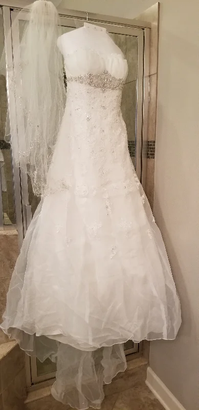 Incredible Offers David's Bridal Ivory Strapless Organza