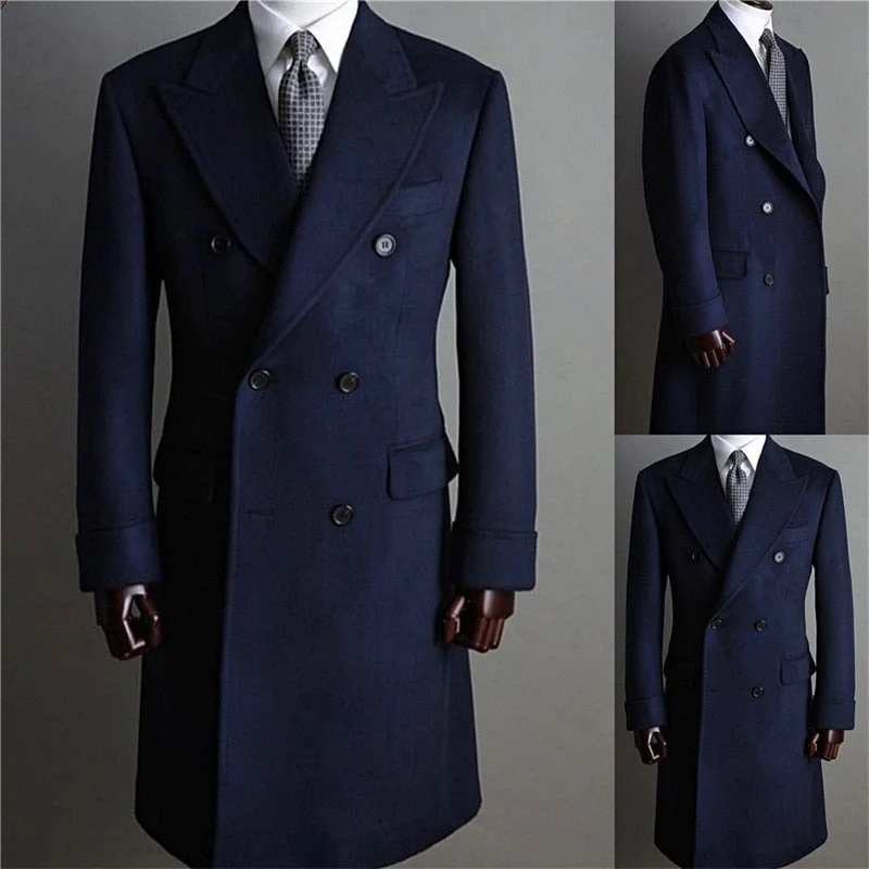 Epic Deals Awakecrm Formal Navy Men Suits Thick Wool Custom Made Men Jacket Double Breasted Tuxedos Peaked Lapel Blazer Business Long Coat Epic Deals Awakecrm Formal Navy Men Suits Thick Wool Custom Made Men Jacket Double Breasted Tuxedos Peaked Lapel Blazer Business Long Coat