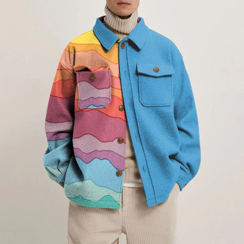 Quick Sale awakecrm Hipster Men's Turn-down Collar Buttoned Jacket Autumn Winter Fashion Abstract Printed Loose Coats Men New Casual Streetwear Quick Sale awakecrm Hipster Men's Turn-down Collar Buttoned Jacket Autumn Winter Fashion Abstract Printed Loose Coats Men New Casual Streetwear