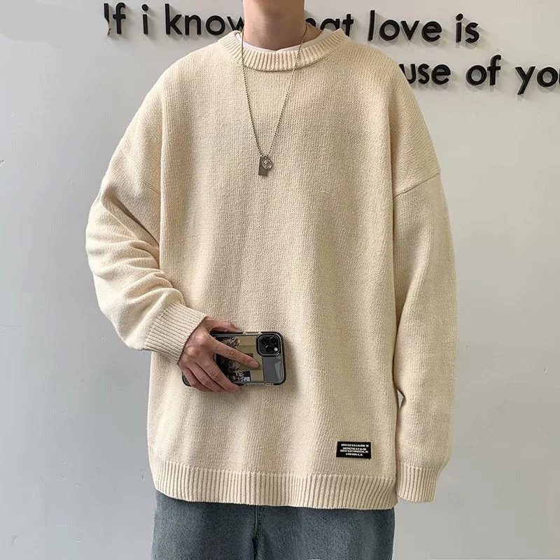 Clearance Items Awakecrm Men Large Size Sweaters Loose All-match High Quality Trendy Korean Style Solid S-3XL Leisure Pullovers Newest Young Student Clearance Items Awakecrm Men Large Size Sweaters Loose All-match High Quality Trendy Korean Style Solid S-3XL Leisure Pullovers Newest Young Student