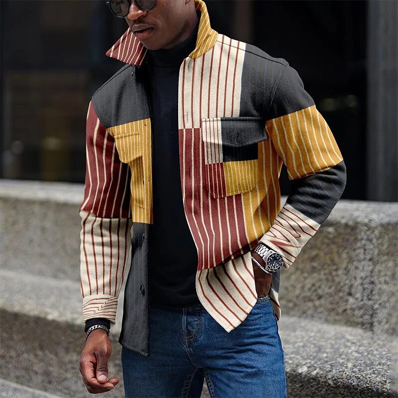 Low Prices awakecrm Awakecrm New Autumn Casual Turn-down Collar Shirts Coats Men Vintage Printed Patchwork Buttoned Jackets Outerwear For Men Streetwear Low Prices awakecrm Awakecrm New Autumn Casual Turn-down Collar Shirts Coats Men Vintage Printed Patchwork Buttoned Jackets Outerwear For Men Streetwear