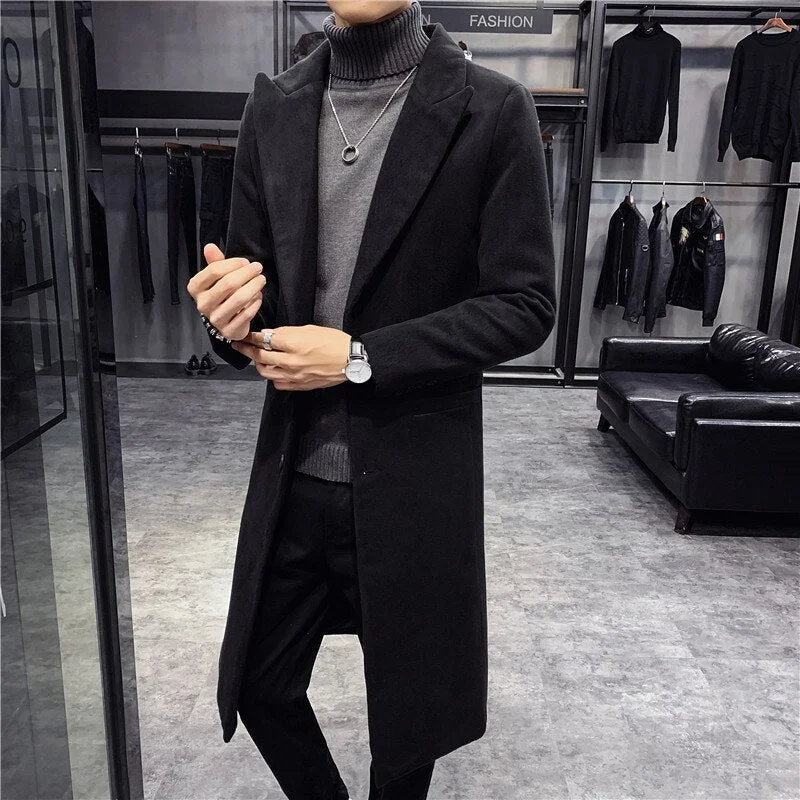 Price Reduction awakecrm wool long coat men Korean Style Fashion Woolen Winter CoatsTurn Down Collar Long Wool Coat and Jacket Single Breasted Overcoat Price Reduction awakecrm wool long coat men Korean Style Fashion Woolen Winter CoatsTurn Down Collar Long Wool Coat and Jacket Single Breasted Overcoat