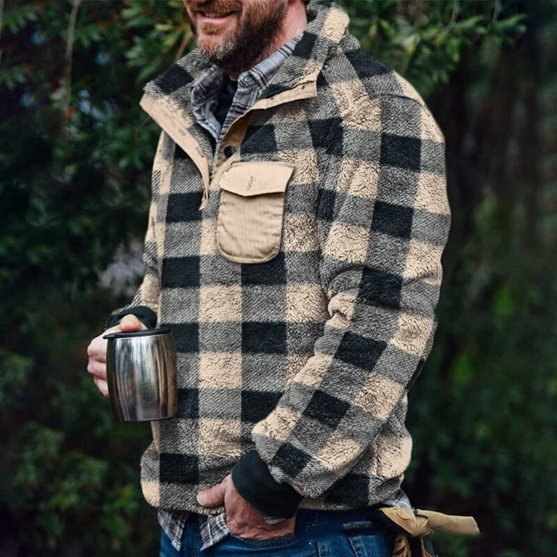 Deal of the Week Casual Turn-down Collar Tops Men Fashion Plaid Woolen Jumpers Mens Autumn Winter Warm Long Sleeve Loose Sweaters Streetwear Deal of the Week Casual Turn-down Collar Tops Men Fashion Plaid Woolen Jumpers Mens Autumn Winter Warm Long Sleeve Loose Sweaters Streetwear