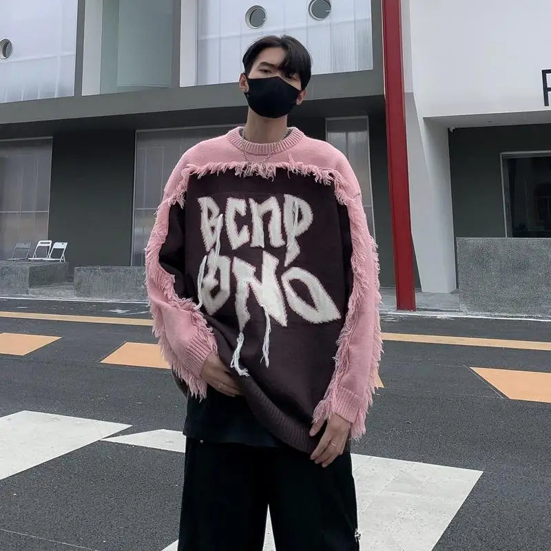The Best Prices Color Blocking Patchwork Sweaters for Men Street Hip-hop Trend, Street Niche, Woolen Edge Knitted Cardigan Top, Student Pullover The Best Prices Color Blocking Patchwork Sweaters for Men Street Hip-hop Trend, Street Niche, Woolen Edge Knitted Cardigan Top, Student Pullover