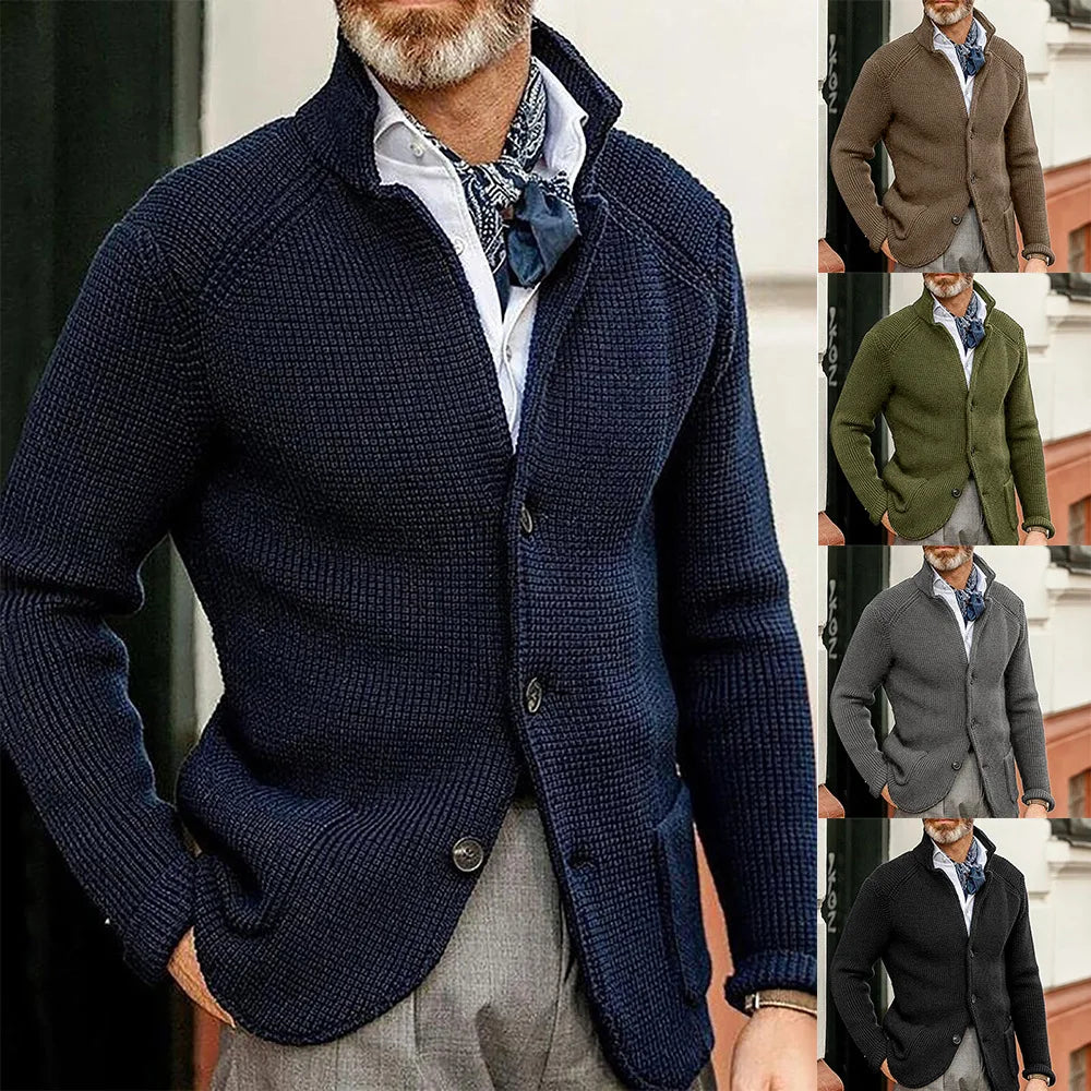 Deal Mania Mens Stand Collar Knitted Coat Long Sleeve Sweater Cardigan Jacket Solid Thick Warm Casual Cardigan Knitting Sweatercoat Deal Mania Mens Stand Collar Knitted Coat Long Sleeve Sweater Cardigan Jacket Solid Thick Warm Casual Cardigan Knitting Sweatercoat
