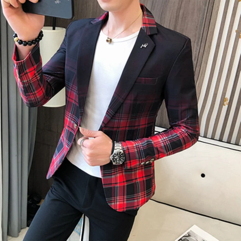 Shop and Save new style Premium color scheme for men slim fit business plaid Blazers/Male fashion Leisure suit coat plaid Jackets S-3XL Shop and Save new style Premium color scheme for men slim fit business plaid Blazers/Male fashion Leisure suit coat plaid Jackets S-3XL