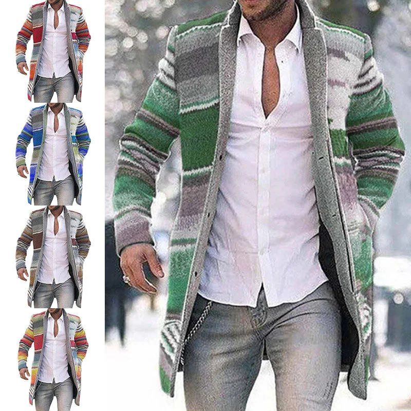 Unbeatable Prices Awakecrm Winter Fashion Patchwork Men's Knitted Jackets Thick Comfy Long Sleeve Sweater Coat Warm Stand Collar Fall Tide Casual Cardigan Unbeatable Prices Awakecrm Winter Fashion Patchwork Men's Knitted Jackets Thick Comfy Long Sleeve Sweater Coat Warm Stand Collar Fall Tide Casual Cardigan