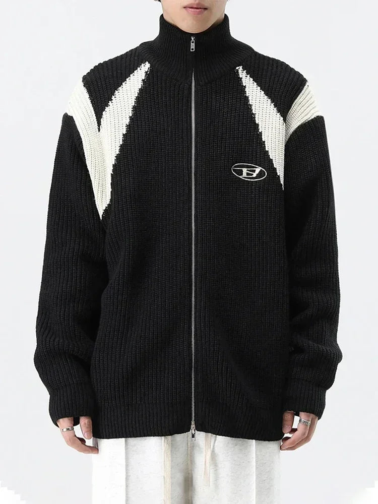 Deal Alert Y2K Knitted Cardigan Sweater Men Vintage Streetwear Coat Male Hip Hop Korean Jumpers Jacket Turtleneck Patchwork Zipper Deal Alert Y2K Knitted Cardigan Sweater Men Vintage Streetwear Coat Male Hip Hop Korean Jumpers Jacket Turtleneck Patchwork Zipper