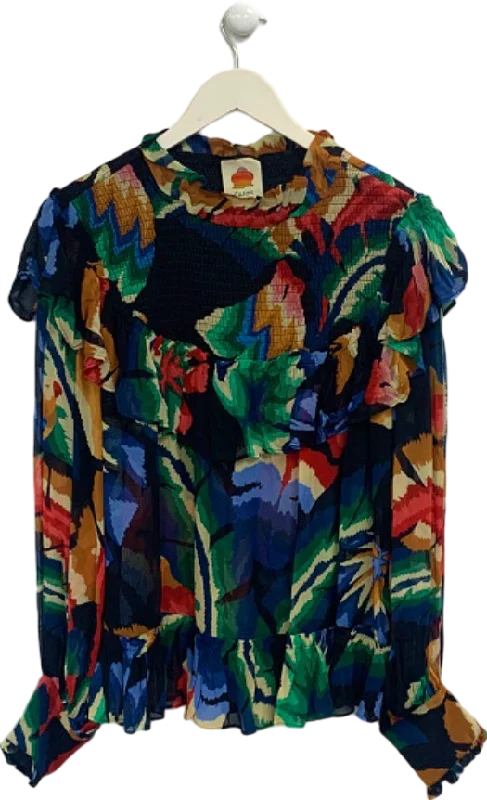 Year-End Sale Farm Colourful Patterned Blouse Size L