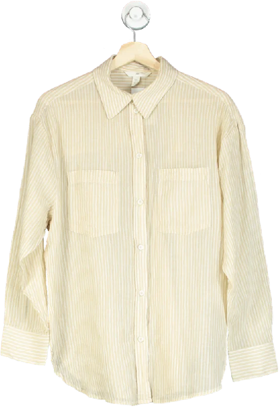 Bonus Savings H&M Beige Striped Shirt UK S