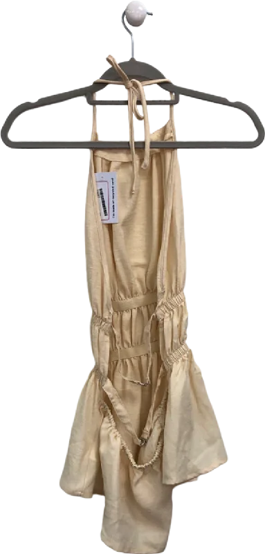 Now or Never MUSERA Beige Ruffled Mini Dress US XS
