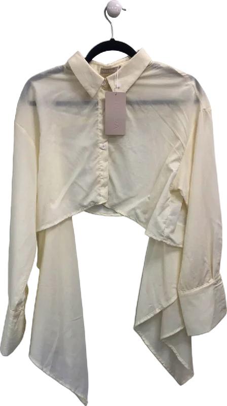 Online Only Musera Cream Asymmetrical Blouse UK S