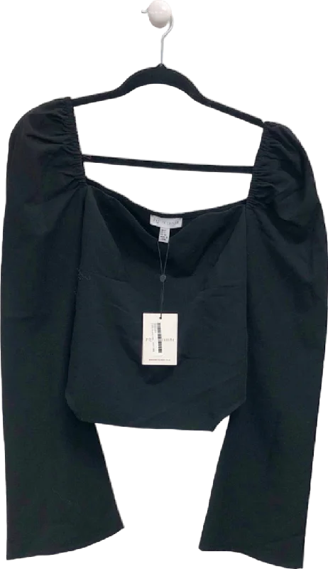 Don’t Miss Out Pretty Lavish Black Square Neck Top UK 8