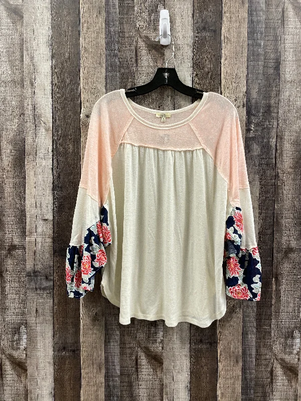 Exclusive Deal Top 3/4 Sleeve By Kori America  Size: S
