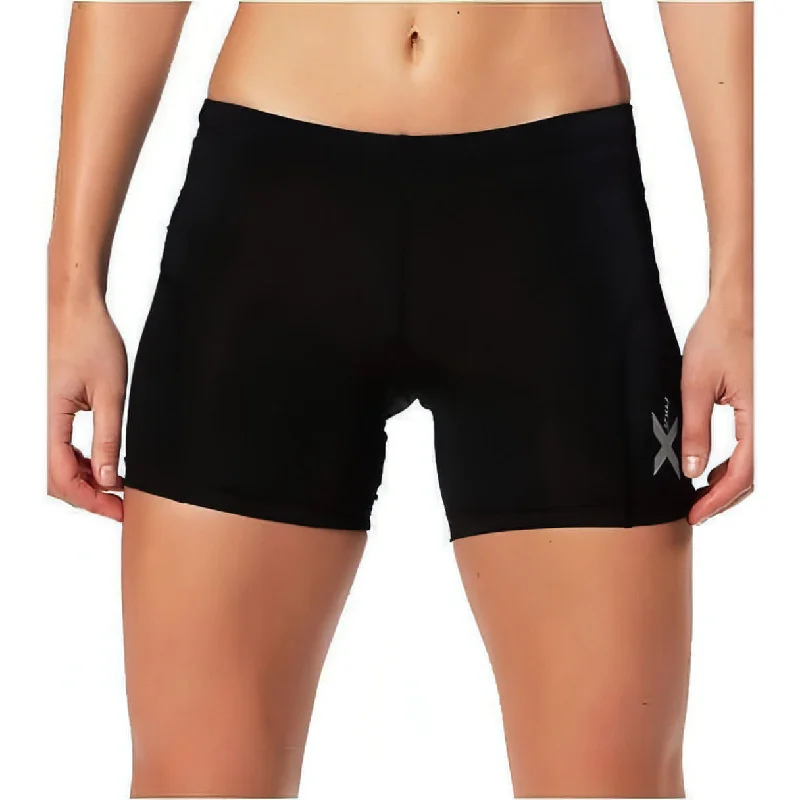 Shop and Save 2XU Elite Compression Womens Short Running Tights - Black