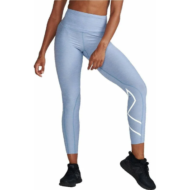 Lowest Price 2XU Motion Hi Rise Compression Womens Long Running Tights - Blue