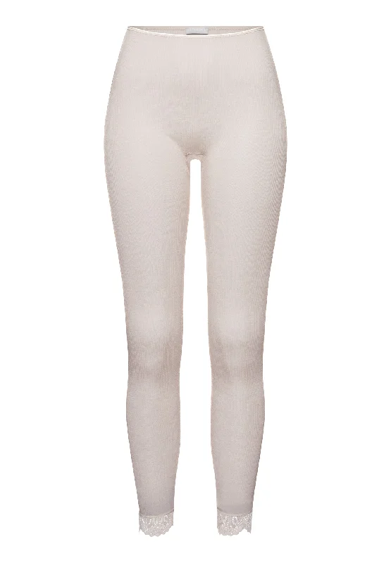 Big Savings Woolen Lace Wool and Silk Lace Trim Leggings | Pumice 70910-2801