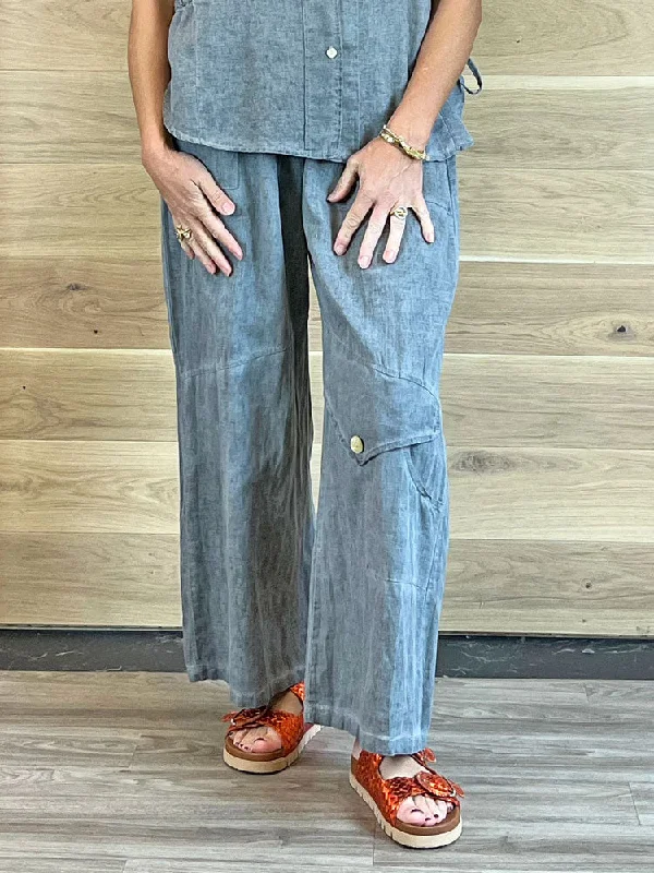 Year-End Clearance ACL Linen Trousers Grey