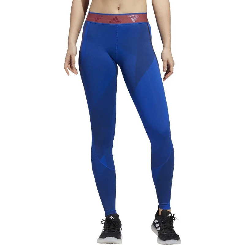 Super Sale adidas AlphaSkin Graphic Womens Long Training Tights - Blue