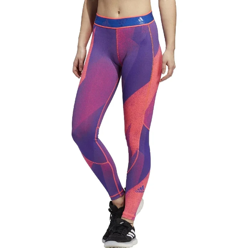 Factory Direct Sale adidas AlphaSkin Graphic Womens Long Training Tights - Pink