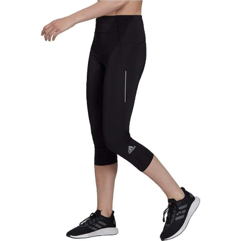Stock Up and Save adidas Own The Run Womens 3/4 Capri Running Tights - Black
