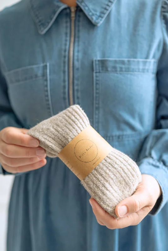 Can't Miss Alpaca Wool Socks in Oat