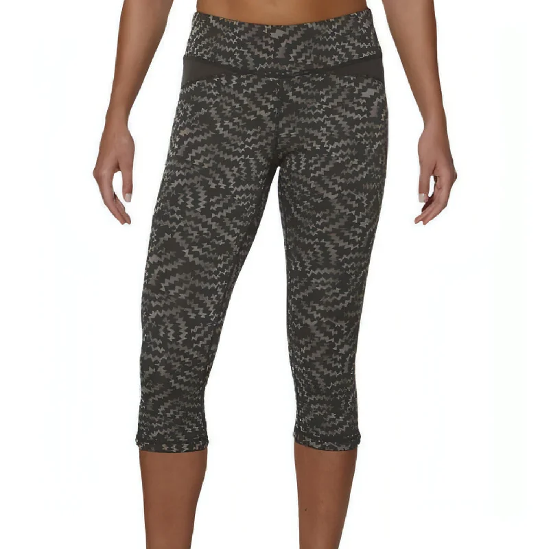 Price Slash Asics Reversible Womens 3/4 Capri Training Tights - Black