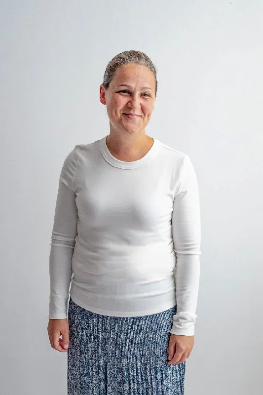 Best Bargains Sonnet Long Sleeve Tee In Ivory
