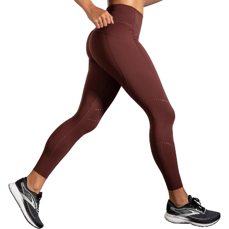 Price Cut Brooks Method Womens 7/8 Running Tights - Red