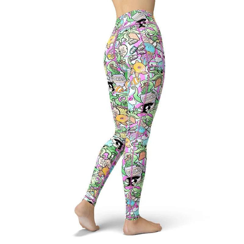 Super Sale Eco-Friendly Candy Octopus Contour Leggings