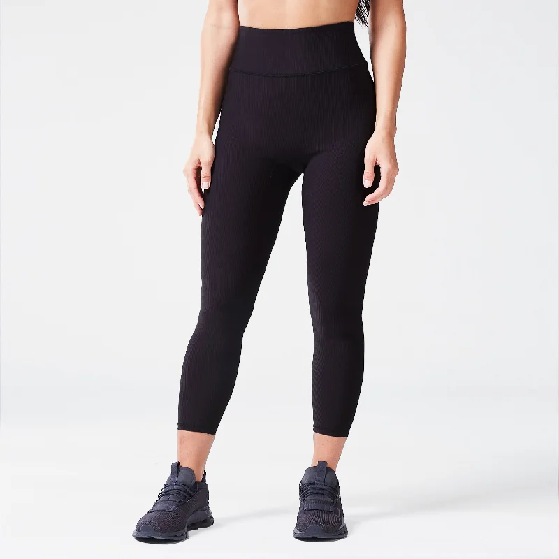 Huge Savings Code Ribbed Leggings 24" - Black