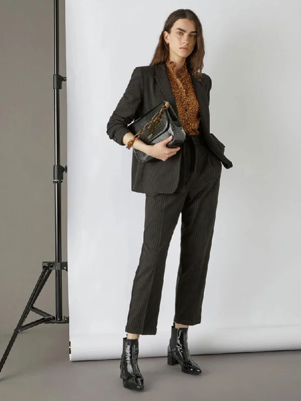 Bargain Prices Emme Marella Piano Striped Trousers Black