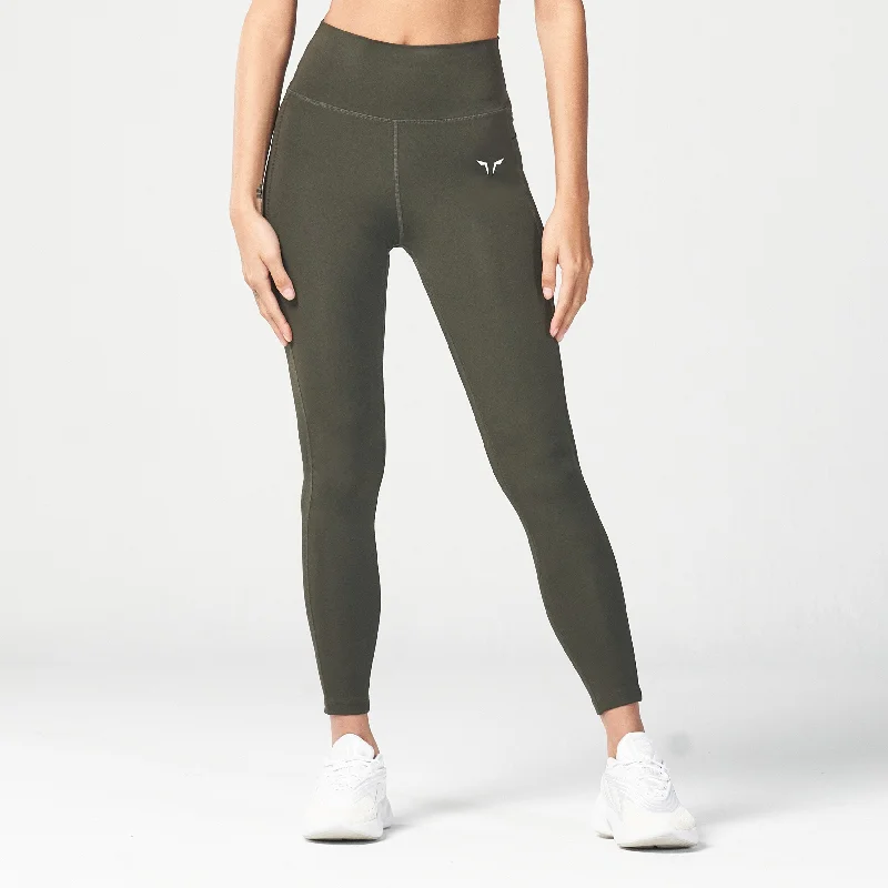 Quick Sale Essential Cropped Leggings 24" - Khaki