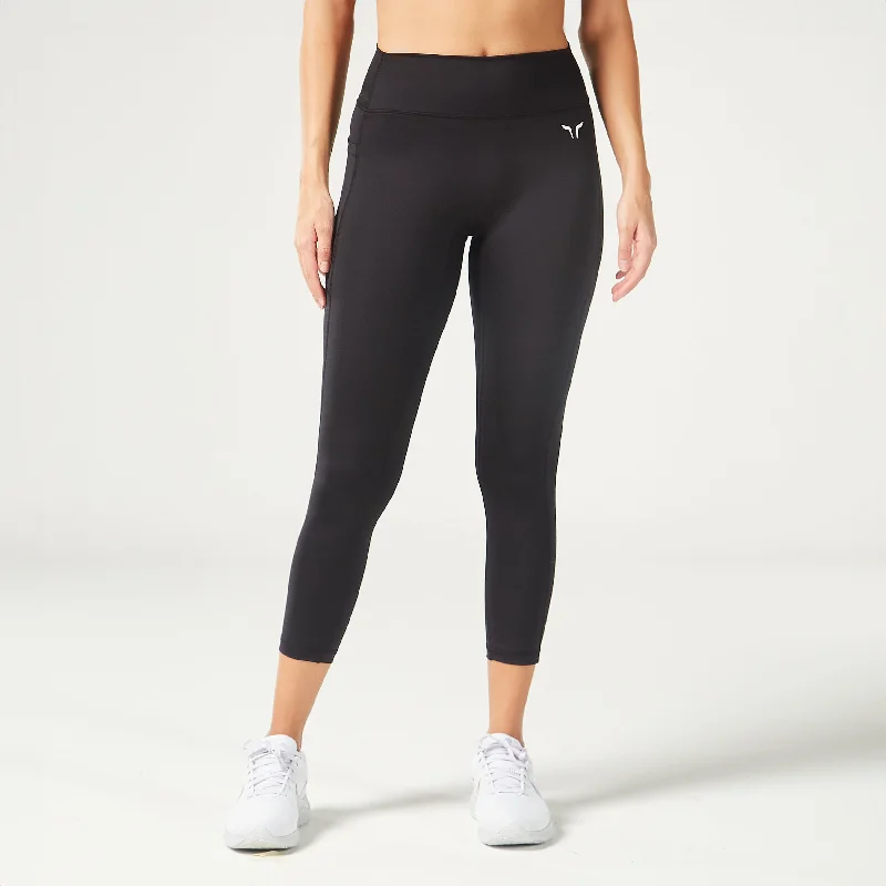 Exclusive Deal Essential Mid-Rise Leggings 24" - Black