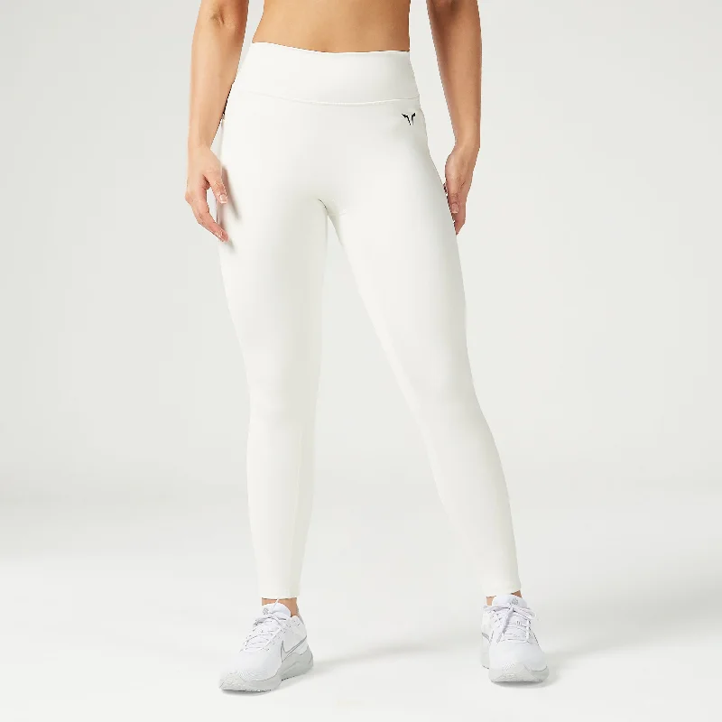 Year-End Sale Essential Mid-Rise Double Layered Leggings 27" - Pearl White