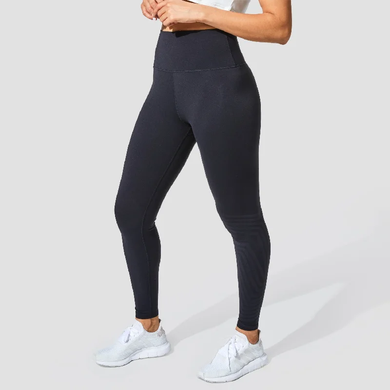 Act Now Graphic Wave Eyes Leggings - Black