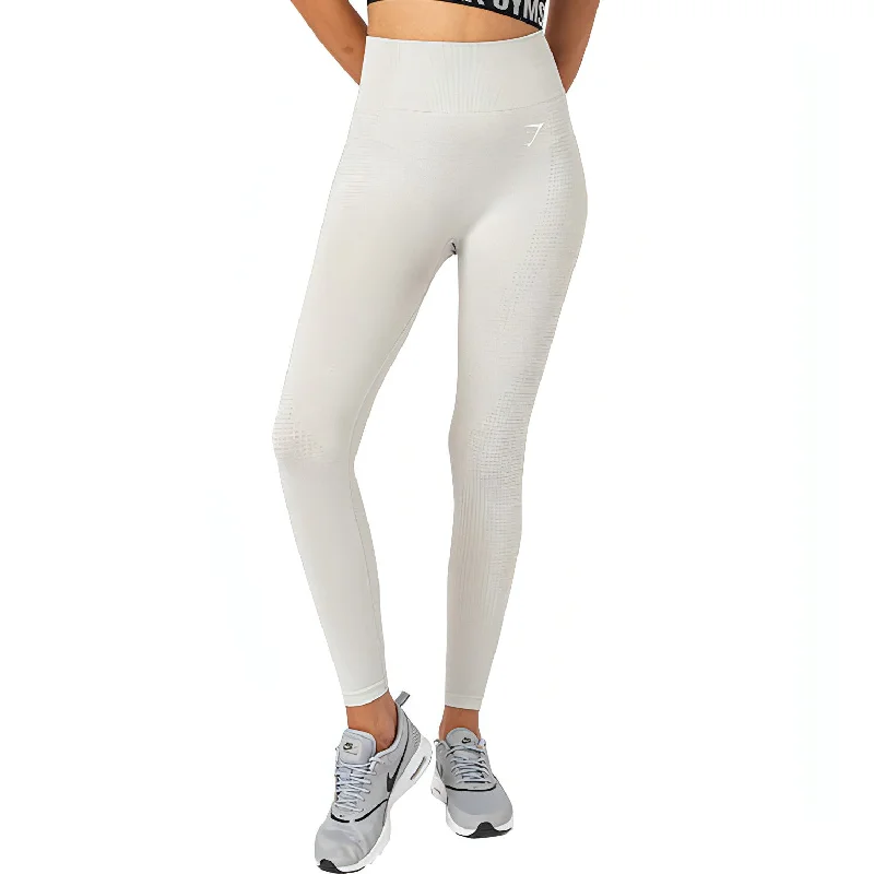 Deal Dash Gymshark Vital Rise Seamless Womens Long Training Tights - Grey