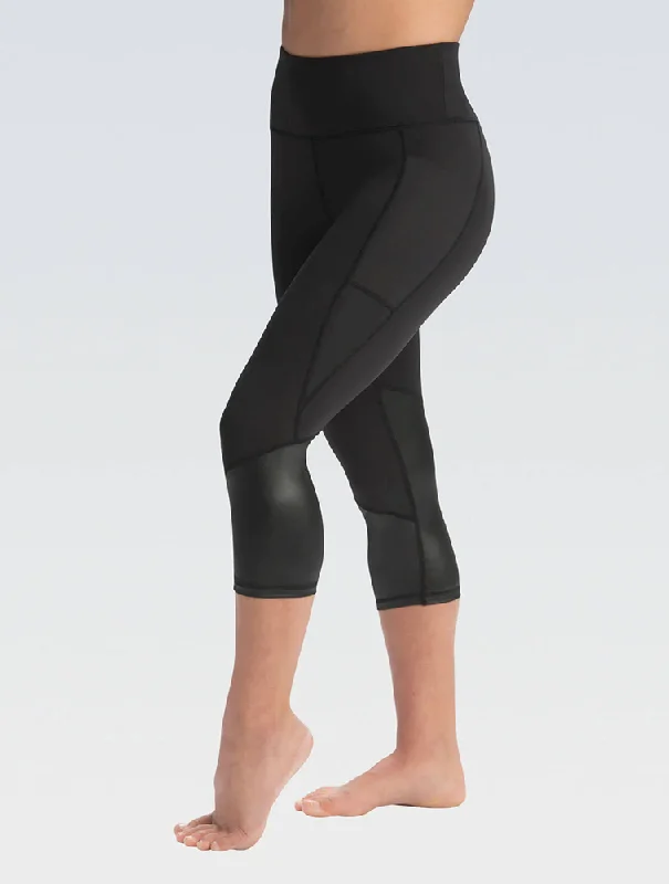 Act Now High-Waisted High-Shine Capris