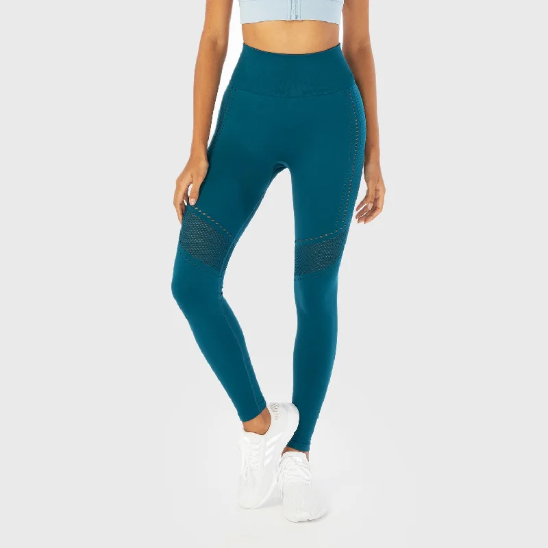 Weekend Flash Sale Infinity Seamless Workout Leggings - Blue Coral