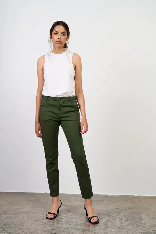 Exclusive Access Ivy Copenhagen Karmey Chino Trousers Dark Deep Army