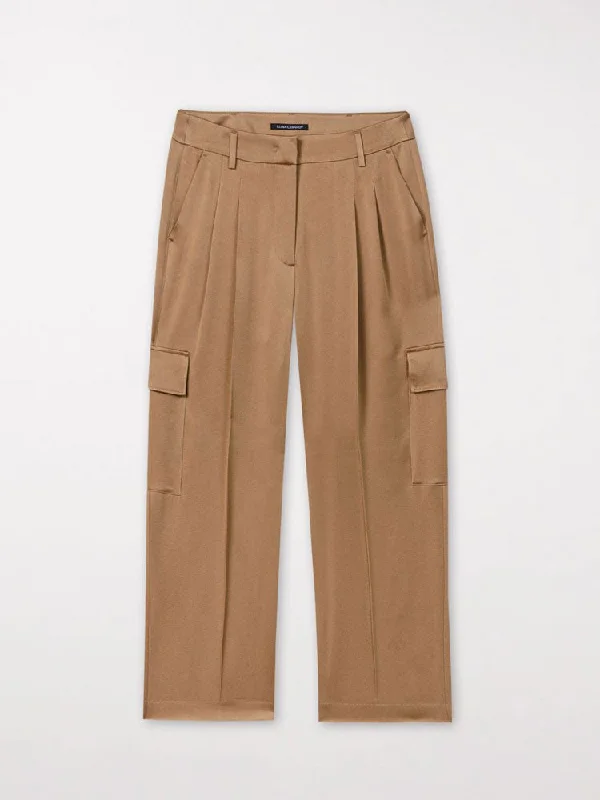 Extra Savings Luisa Cerano Satin Cargo Pants Miso